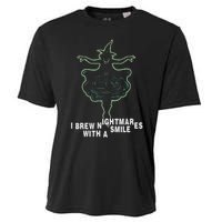 Witch I Brew Nightmares With A Smile Wicked Vampy Fun Cooling Performance Crew T-Shirt