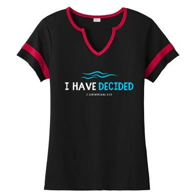 Water Immersion Baptism Baptized Ladies Halftime Notch Neck Tee