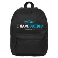 Water Immersion Baptism Baptized 16 in Basic Backpack