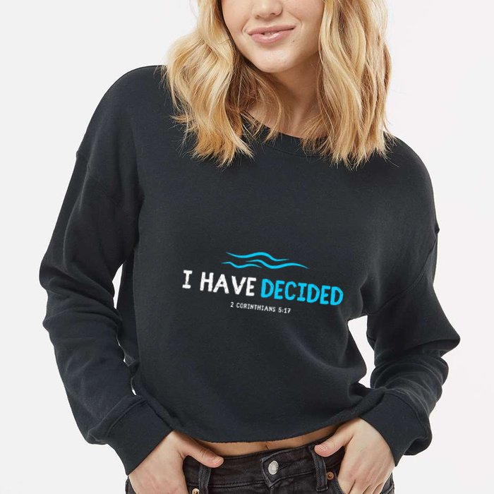 Water Immersion Baptism Baptized Cropped Pullover Crew