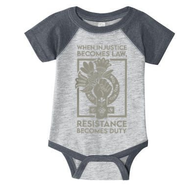When Injustice Becomes Law Resistance Becomes Duty Infant Baby Jersey Bodysuit