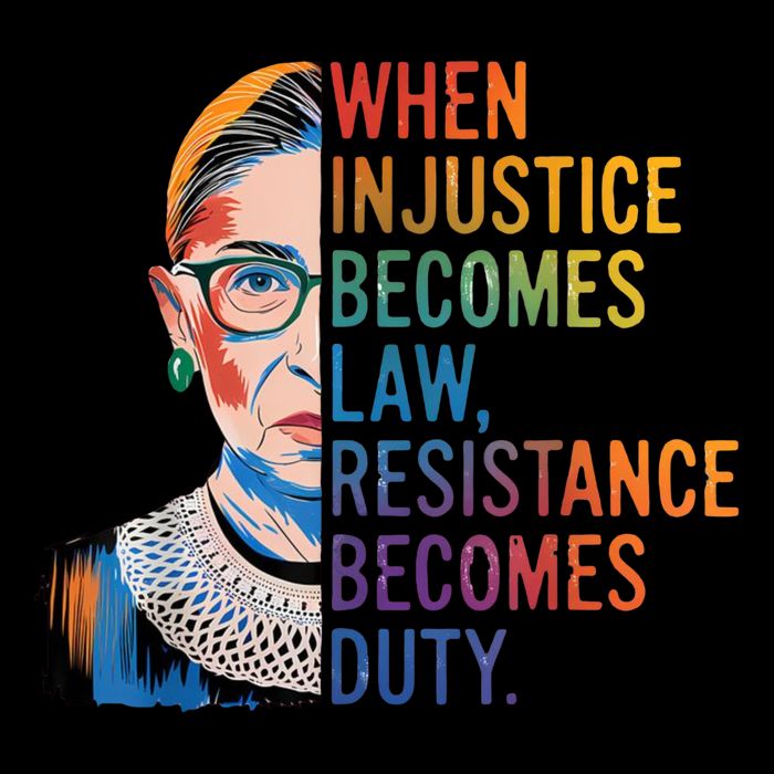 When Injustice Becomes Law Resistance Becomes Duty RBG Quote Sustainable Bucket Hat