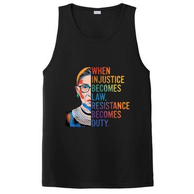 When Injustice Becomes Law Resistance Becomes Duty RBG Quote PosiCharge Competitor Tank