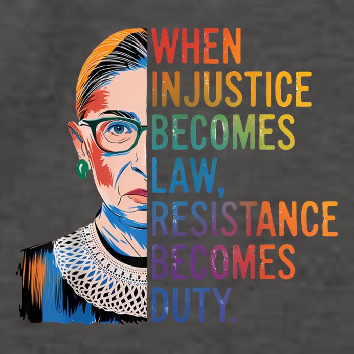 When Injustice Becomes Law Resistance Becomes Duty RBG Quote Vector Backpack