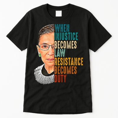 When Injustice Becomes Law Resistance Becomes Duty Tall T-Shirt
