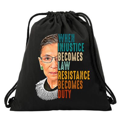 When Injustice Becomes Law Resistance Becomes Duty Drawstring Bag