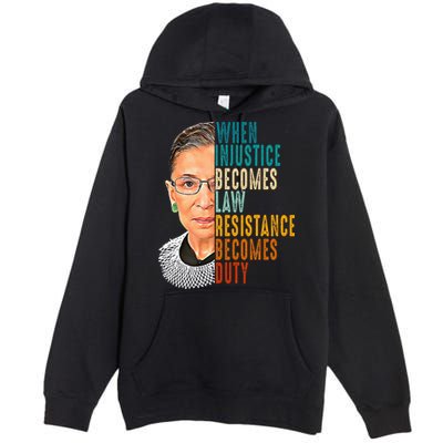 When Injustice Becomes Law Resistance Becomes Duty Premium Pullover Hoodie