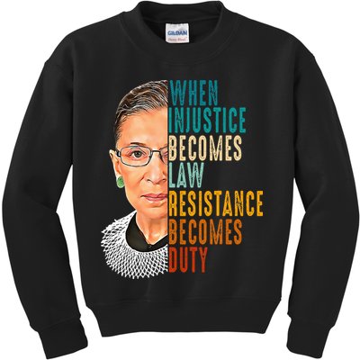 When Injustice Becomes Law Resistance Becomes Duty Kids Sweatshirt