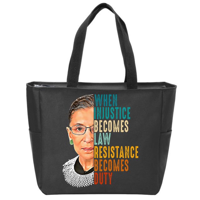 When Injustice Becomes Law Resistance Becomes Duty Zip Tote Bag