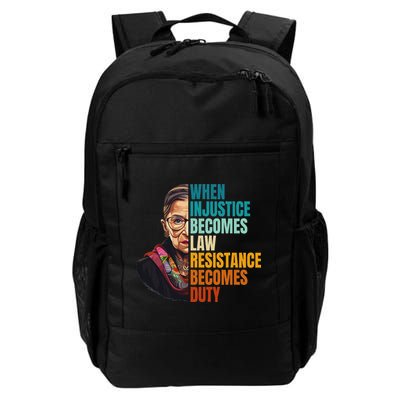 When Injustice Becomes Law Resistance Becomes Duty Rbg Quote Backpack
