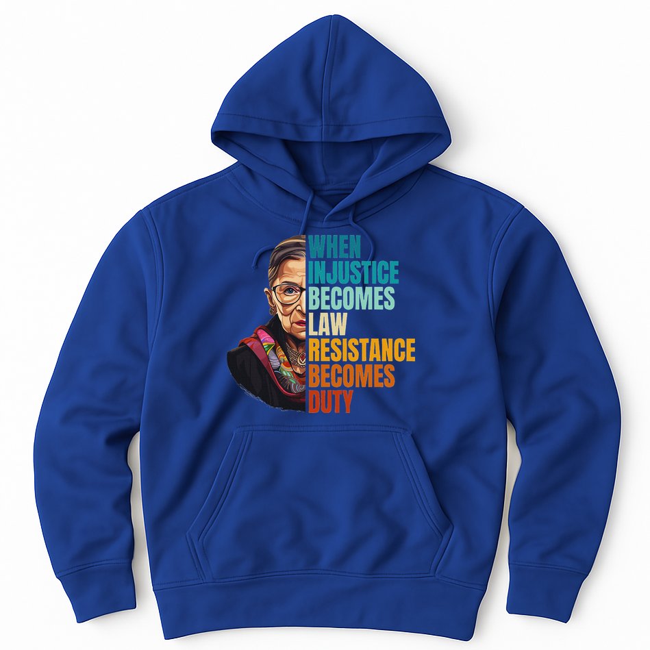 When Injustice Becomes Law Resistance Becomes Duty Rbg Quote Hoodie