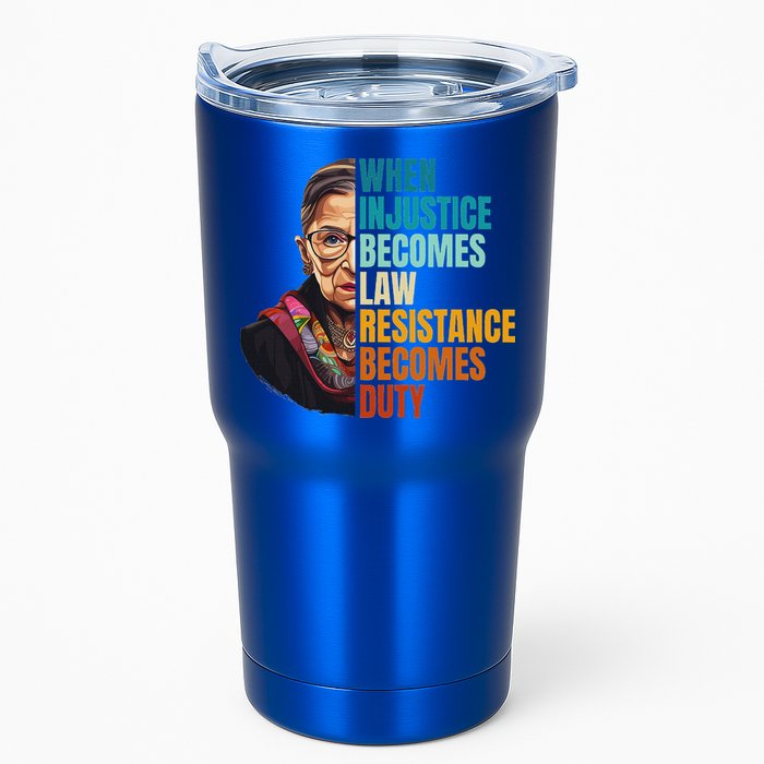 When Injustice Becomes Law Resistance Becomes Duty Rbg Quote Tumbler