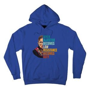 When Injustice Becomes Law Resistance Becomes Duty Rbg Quote Tall Hoodie