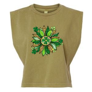 Women's Irish Blessing In Green Sunflower St. Patricks Day Garment-Dyed Women's Muscle Tee