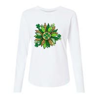 Women's Irish Blessing In Green Sunflower St. Patricks Day Womens Cotton Relaxed Long Sleeve T-Shirt