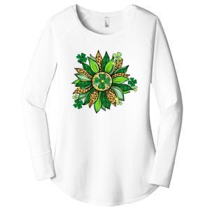 Women's Irish Blessing In Green Sunflower St. Patricks Day Women's Perfect Tri Tunic Long Sleeve Shirt