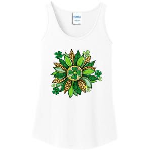 Women's Irish Blessing In Green Sunflower St. Patricks Day Ladies Essential Tank