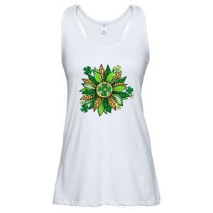 Women's Irish Blessing In Green Sunflower St. Patricks Day Ladies Essential Flowy Tank