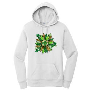 Women's Irish Blessing In Green Sunflower St. Patricks Day Women's Pullover Hoodie