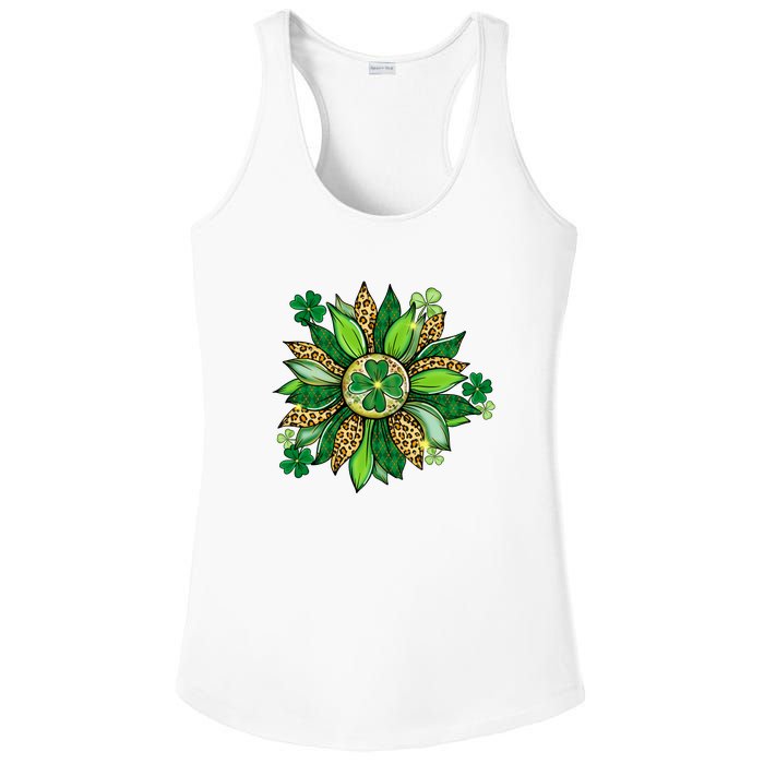 Women's Irish Blessing In Green Sunflower St. Patricks Day Ladies PosiCharge Competitor Racerback Tank