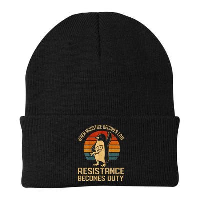 When Injustice Becomes Law Resistance Becomes Duty Penguin Beanie