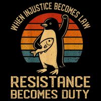 When Injustice Becomes Law Resistance Becomes Duty Penguin Drawstring Bag