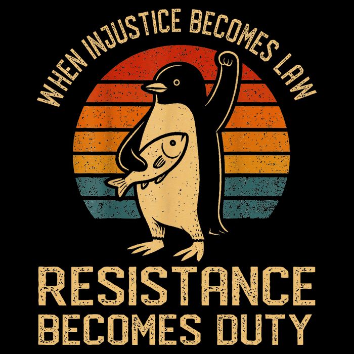 When Injustice Becomes Law Resistance Becomes Duty Penguin Drawstring Bag