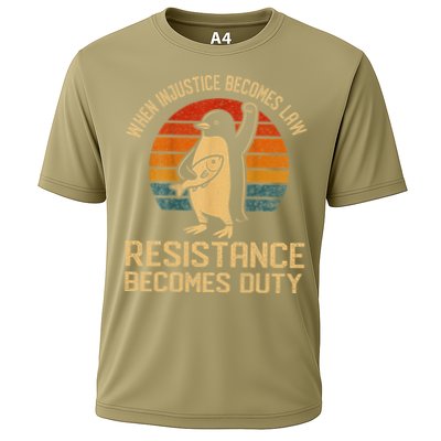 When Injustice Becomes Law Resistance Becomes Duty Penguin Cooling Performance Crew T-Shirt
