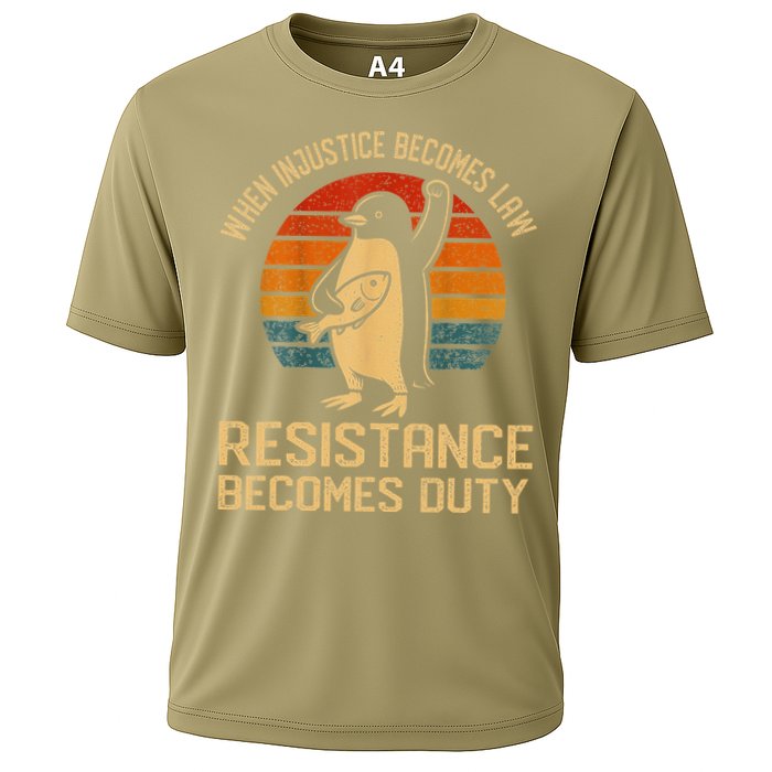 When Injustice Becomes Law Resistance Becomes Duty Penguin Cooling Performance Crew T-Shirt