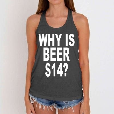 Why Is Beer $14 Women's Knotted Racerback Tank