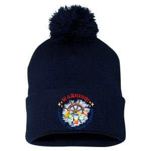 Warning I Bought The Drink Package Cruise Life Cruising Cruise Vacation Pom Pom 12in Knit Beanie