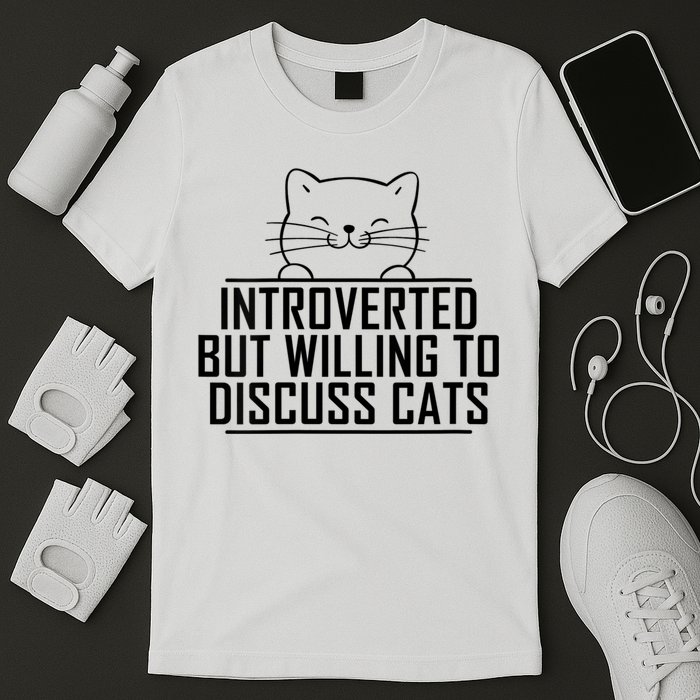Womens Introverted But Willing To Discuss Cats Vintage Introvert T-Shirt