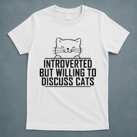 Womens Introverted But Willing To Discuss Cats Vintage Introvert T-Shirt
