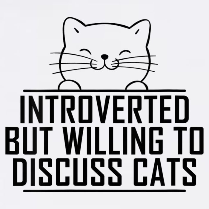 Womens Introverted But Willing To Discuss Cats Vintage Introvert Button