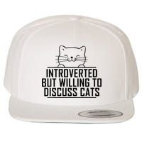 Womens Introverted But Willing To Discuss Cats Vintage Introvert Wool Snapback Cap