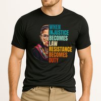 When Injustice Becomes Law Resistance Becomes Duty Rbg Quote Cooling Performance Crew T-Shirt