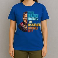 When Injustice Becomes Law Resistance Becomes Duty Rbg Quote T-Shirt