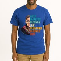 When Injustice Becomes Law Resistance Becomes Duty Rbg Quote Tall T-Shirt