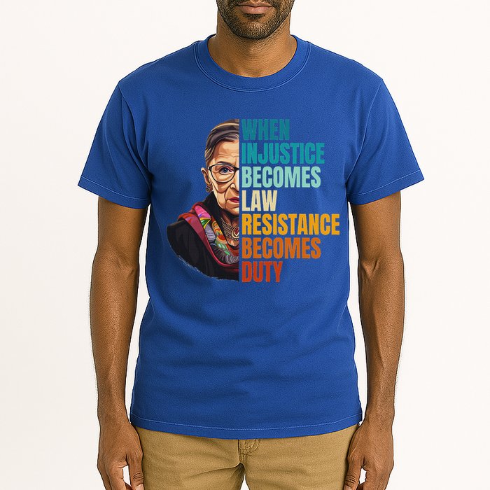 When Injustice Becomes Law Resistance Becomes Duty Rbg Quote Tall T-Shirt