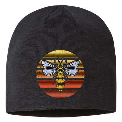 Wasp Insect Bird Lover Gift Vintage Retro Wasp Sustainable Beanie