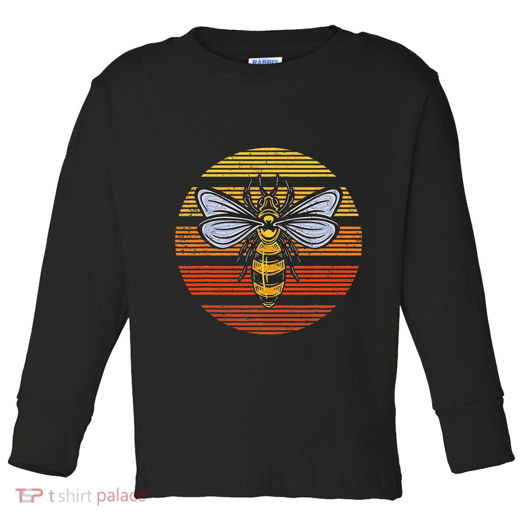 Wasp Insect Bird Lover Gift Vintage Retro Wasp Toddler Long Sleeve Shirt