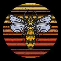 Wasp Insect Bird Lover Gift Vintage Retro Wasp Toddler T-Shirt