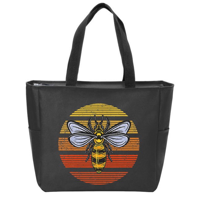 Wasp Insect Bird Lover Gift Vintage Retro Wasp Zip Tote Bag