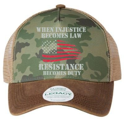 When Injustice Becomes Law Resistance Becomes Duty Legacy Tie Dye Trucker Hat