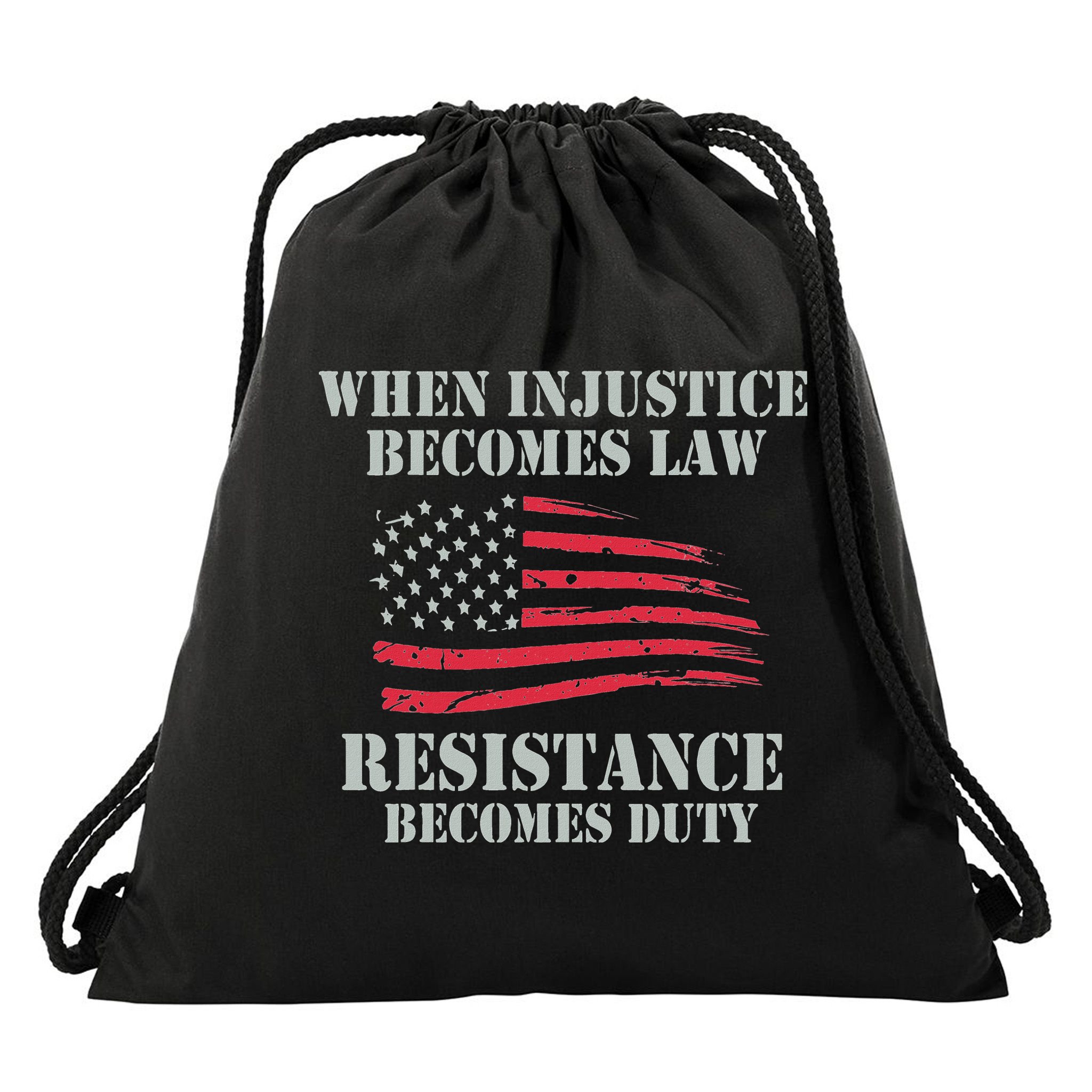 When Injustice Becomes Law Resistance Becomes Duty Drawstring Bag
