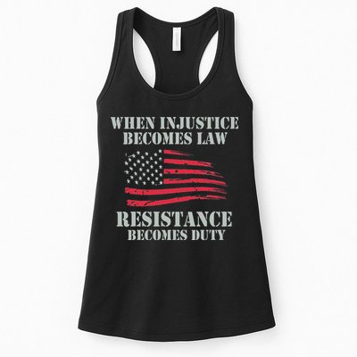 When Injustice Becomes Law Resistance Becomes Duty Womens Tank Top