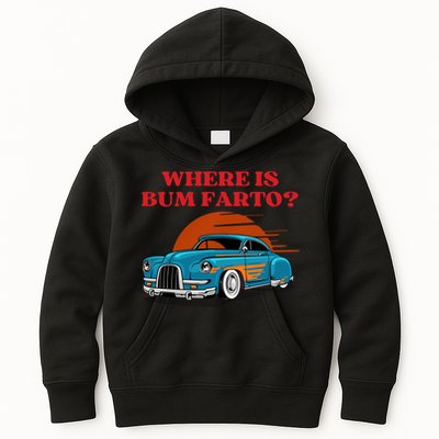 Where Is Bum Farto Funny Kids Hoodie
