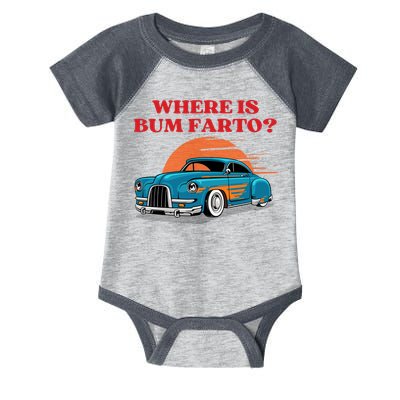 Where Is Bum Farto Funny Infant Baby Jersey Bodysuit