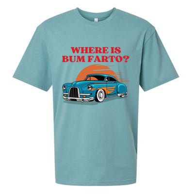 Where Is Bum Farto Funny Sueded Cloud Jersey T-Shirt