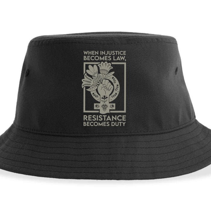 When Injustice Becomes Law Resistance Becomes Duty Sustainable Bucket Hat